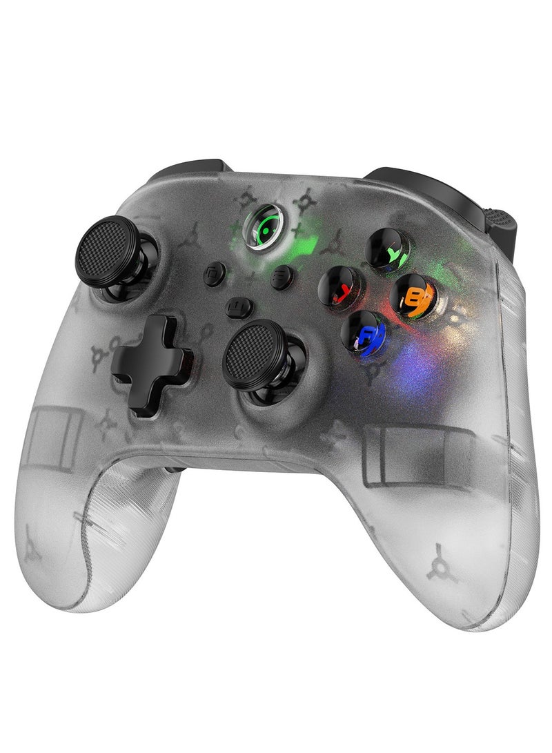 LinYuvo Classic Gamepad LinYuvo KC06 Wireless Gaming Controller for Switch / Android / iOS / PC with Colorful Light, Metal Joystick, 6-Axis Gyro, Turbo Function, Dual Vibration, Wake-Up Function, Motion Control, Adjustable Dual shock, Self-Programming Macro, 600mAh Battery - Image 4